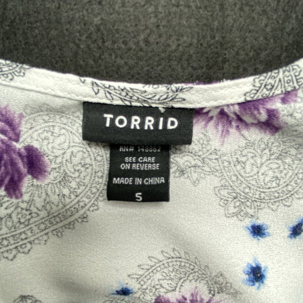 TORRID Woman Sleeveless Tank Top Size 5XL Multicolor Loose Relaxed‎ Floral - Picture 9 of 13